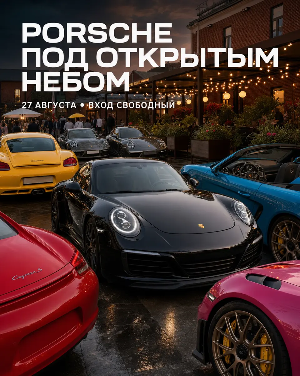 Выставка автомобилей Porsche под открытым небом, изображение 1