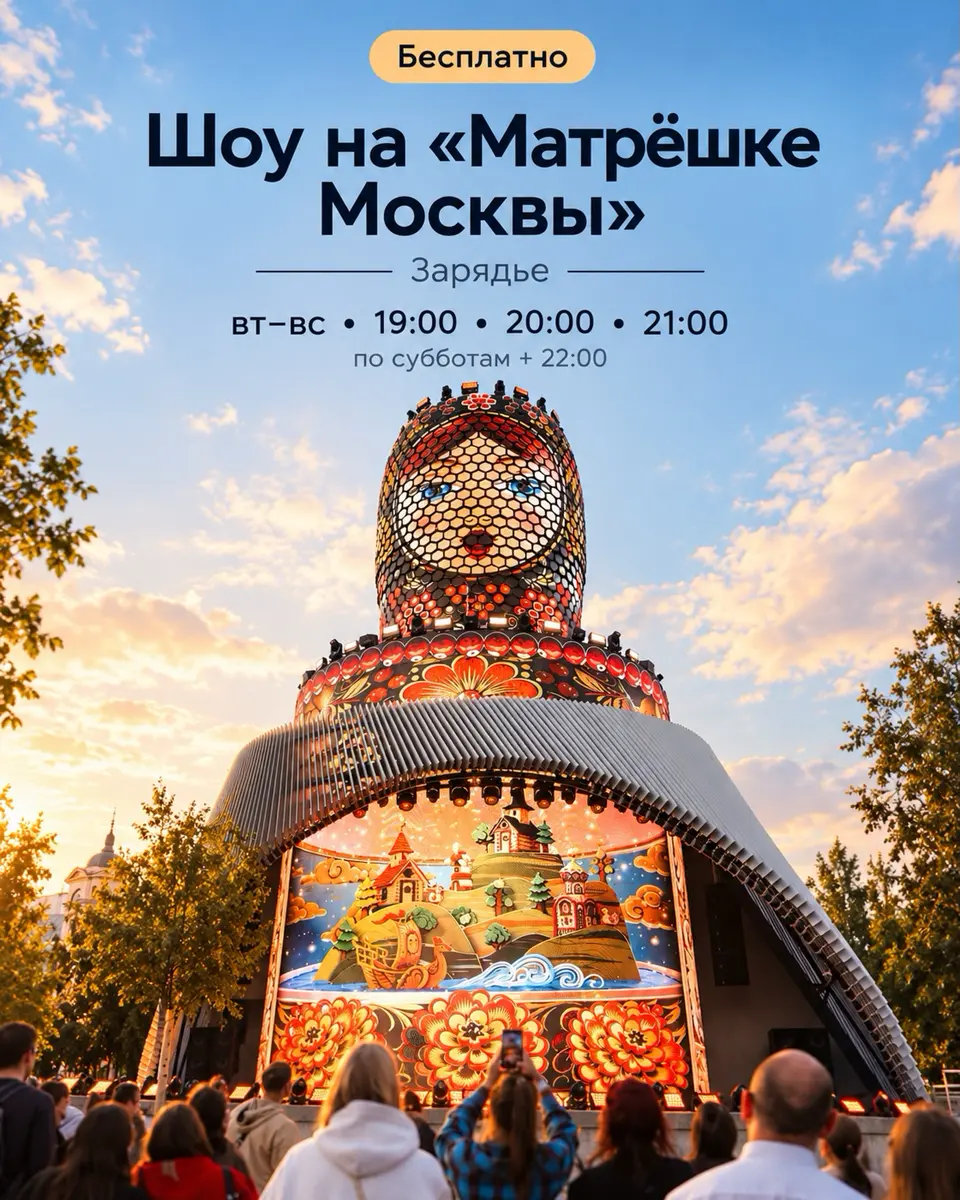 Мультимедийные шоу на «Матрёшке Москвы» в Зарядье, изображение 1