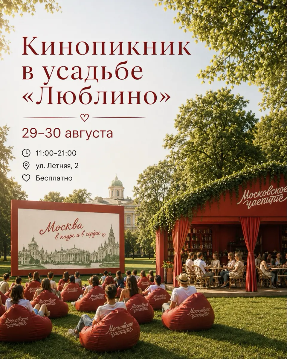 Летний кинопикник в усадьбе «Люблино», изображение 1