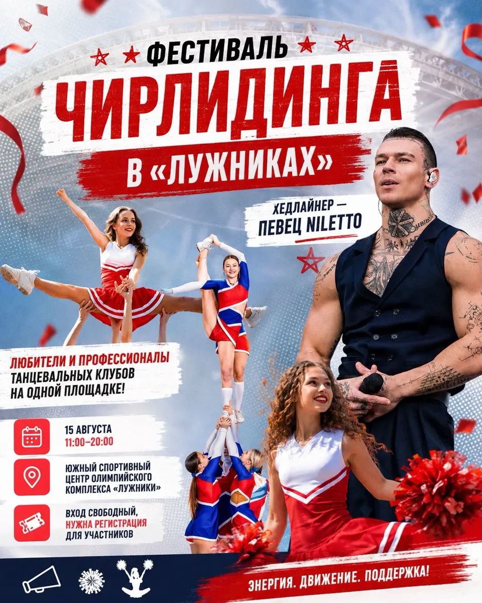 Фестиваль танцевальных видов спорта и чирлидинга в Лужниках, изображение 1